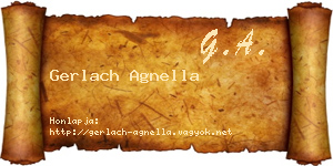 Gerlach Agnella névjegykártya